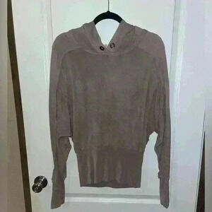 Free People Movement‎ long sleeve slouch hoodie with exposed seams size xs